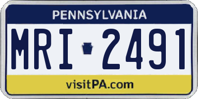 PA license plate MRI2491