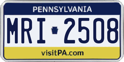 PA license plate MRI2508