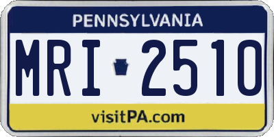 PA license plate MRI2510