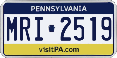 PA license plate MRI2519