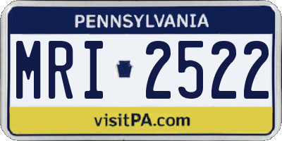 PA license plate MRI2522