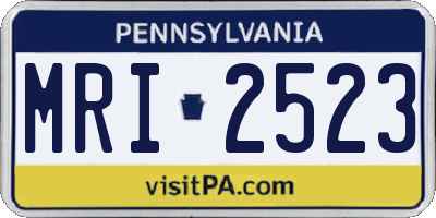 PA license plate MRI2523