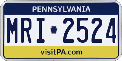 PA license plate MRI2524