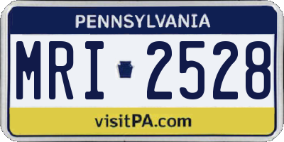 PA license plate MRI2528