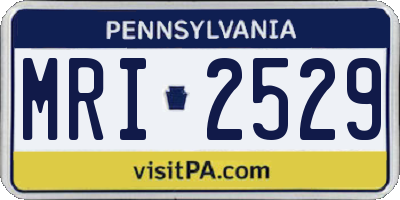PA license plate MRI2529