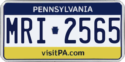 PA license plate MRI2565