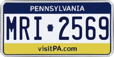 PA license plate MRI2569