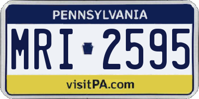 PA license plate MRI2595