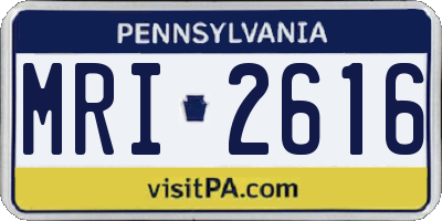 PA license plate MRI2616