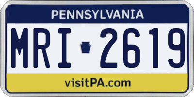 PA license plate MRI2619