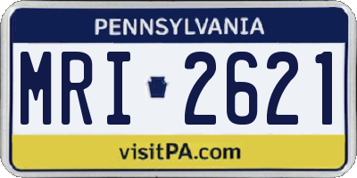 PA license plate MRI2621