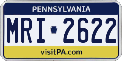 PA license plate MRI2622