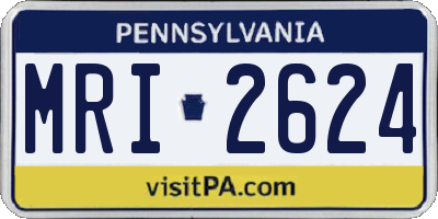 PA license plate MRI2624