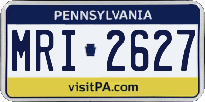 PA license plate MRI2627