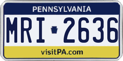 PA license plate MRI2636