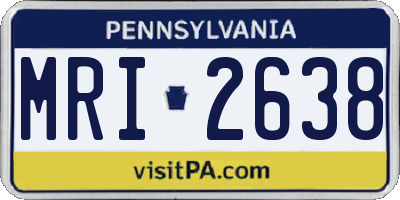 PA license plate MRI2638