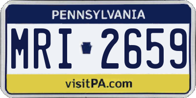 PA license plate MRI2659