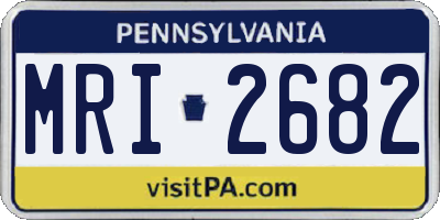 PA license plate MRI2682