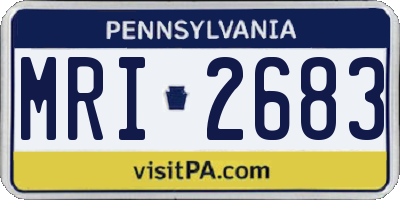 PA license plate MRI2683