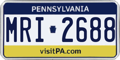 PA license plate MRI2688
