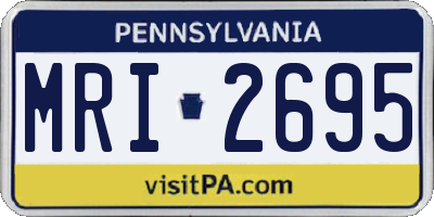 PA license plate MRI2695