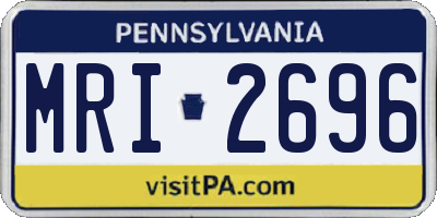PA license plate MRI2696
