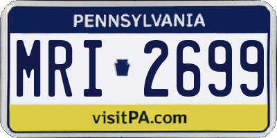 PA license plate MRI2699