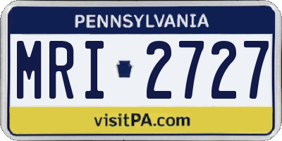 PA license plate MRI2727