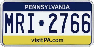 PA license plate MRI2766