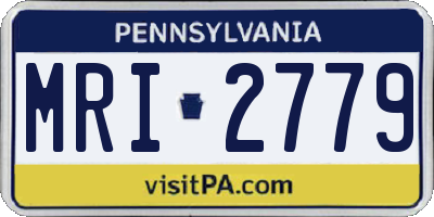 PA license plate MRI2779