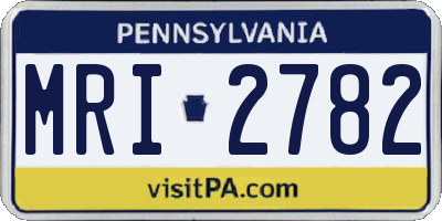 PA license plate MRI2782