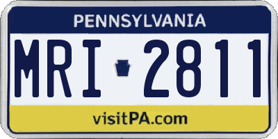 PA license plate MRI2811