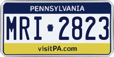 PA license plate MRI2823