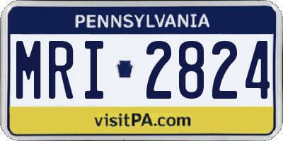 PA license plate MRI2824