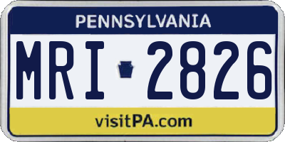 PA license plate MRI2826