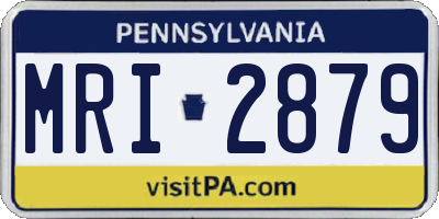 PA license plate MRI2879