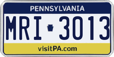 PA license plate MRI3013