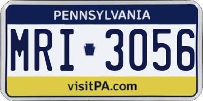 PA license plate MRI3056