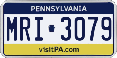 PA license plate MRI3079