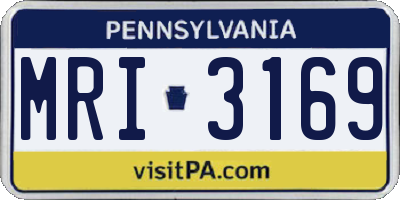 PA license plate MRI3169