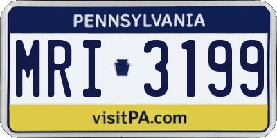 PA license plate MRI3199