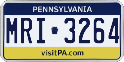 PA license plate MRI3264