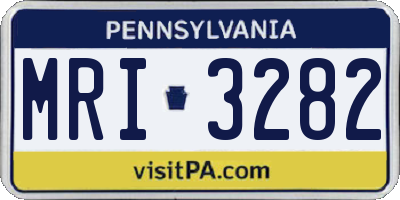 PA license plate MRI3282