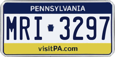 PA license plate MRI3297