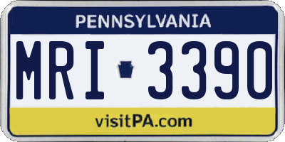 PA license plate MRI3390