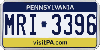 PA license plate MRI3396