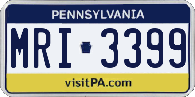 PA license plate MRI3399