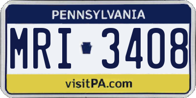 PA license plate MRI3408