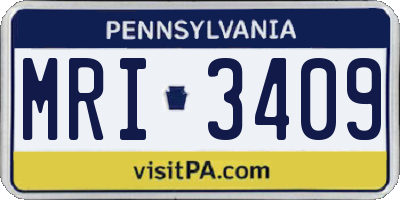 PA license plate MRI3409