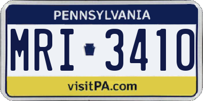 PA license plate MRI3410